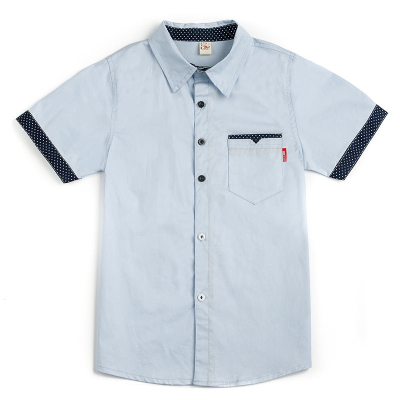 Children's Polka Dot Short-Sleeved Shirt