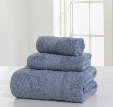 Cotton soft double-sided thick towel-set