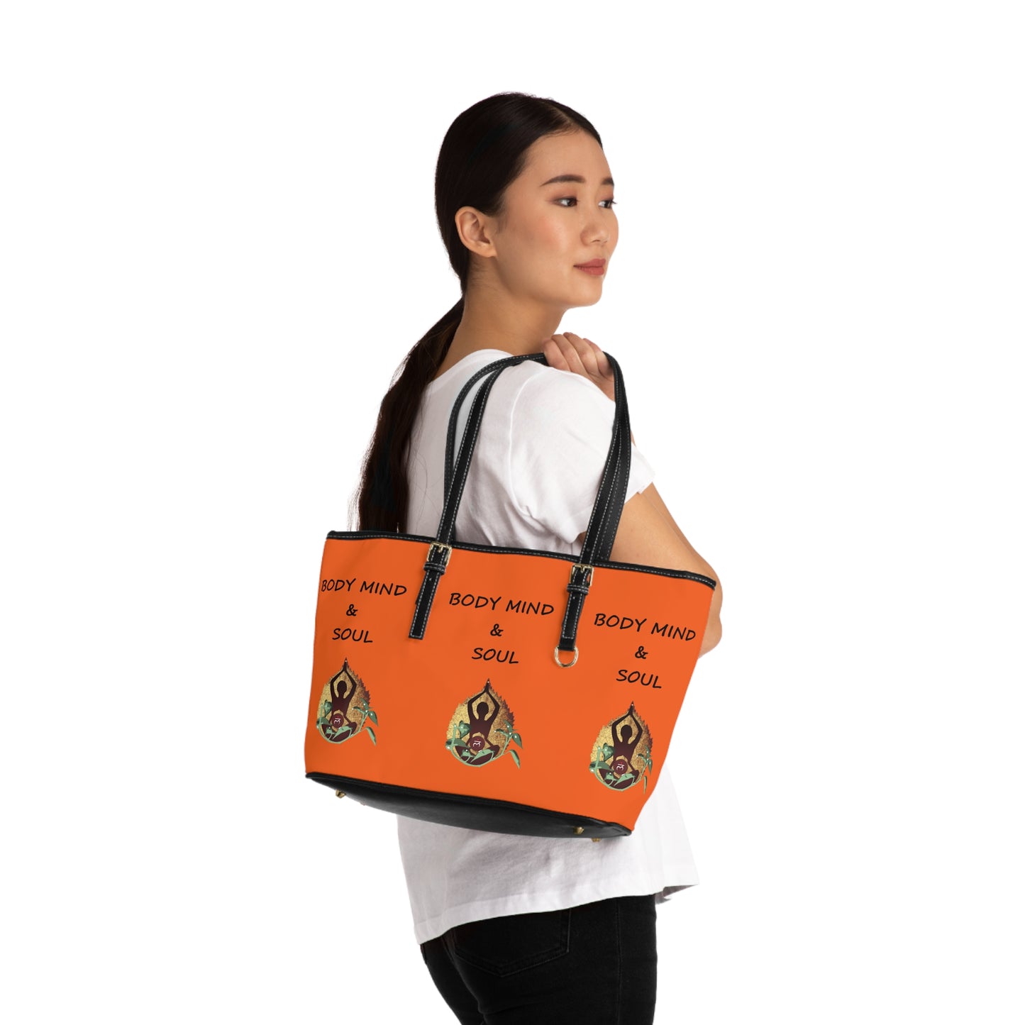 Orange Color PU Leather Shoulder Bag