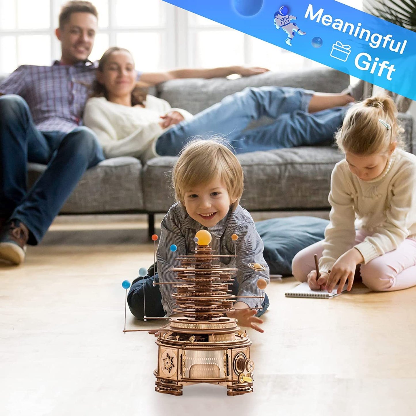 Robotime ROKR Rotatable Mechanical Orrery 3D Wooden Puzzle
