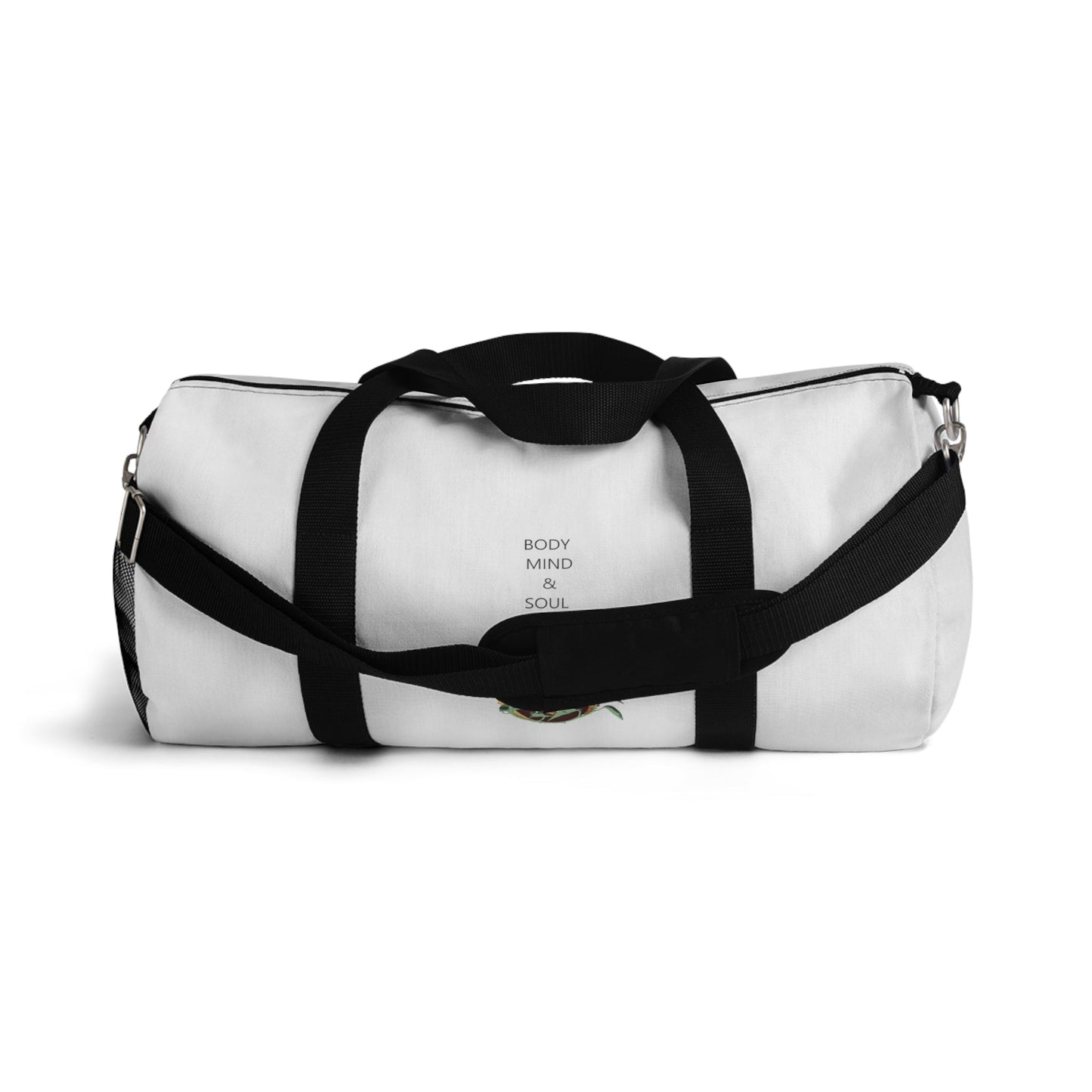 White Body Mind & Soul Duffel Bag