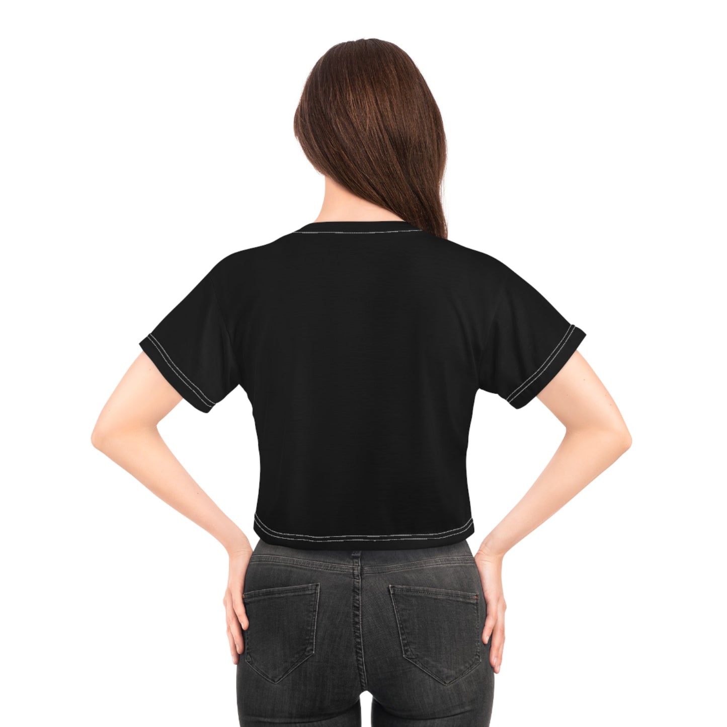 Mexico Black Crop Tee