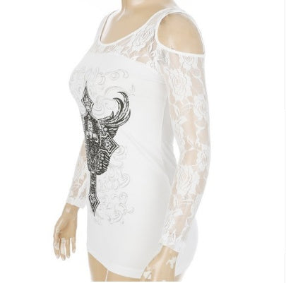 Womens Off Shoulder Sexy Tee Shirt