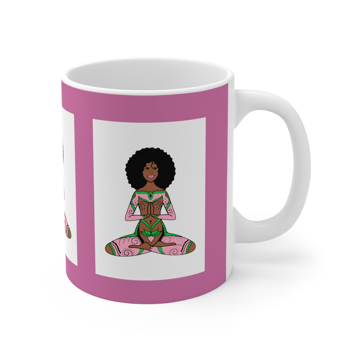 Pink & White Mug 11oz