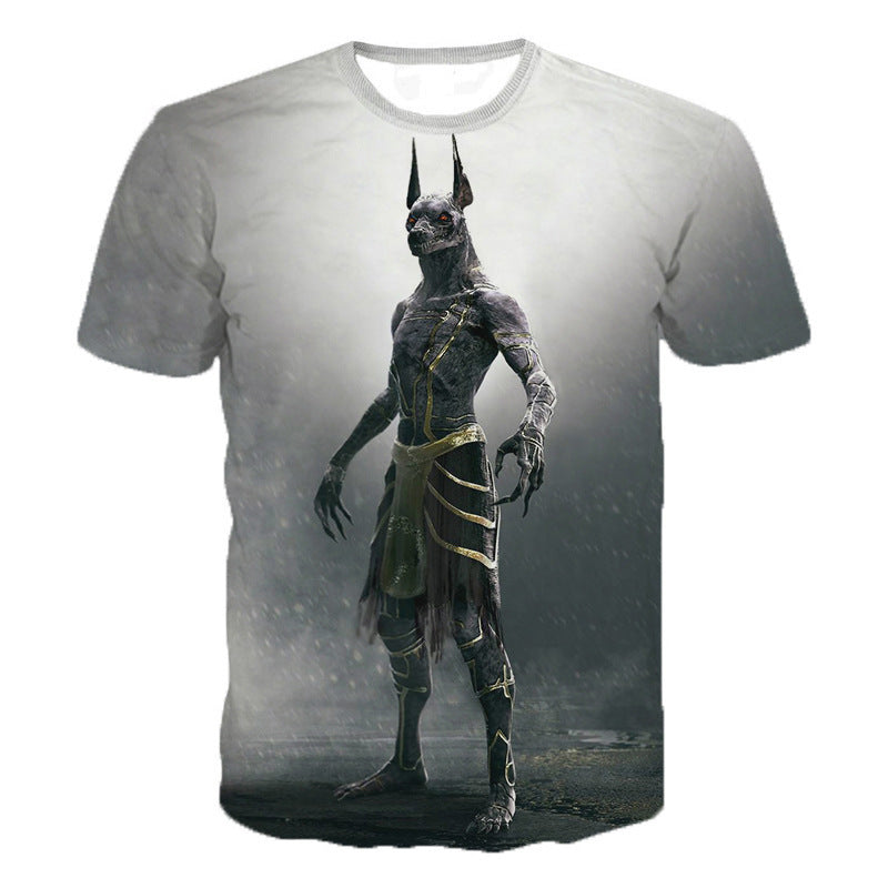 Egyptian print short sleeve T-shirt