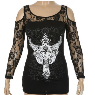 Womens Off Shoulder Sexy Tee Shirt