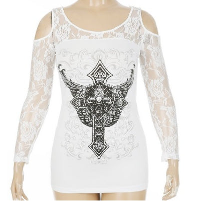 Womens Off Shoulder Sexy Tee Shirt