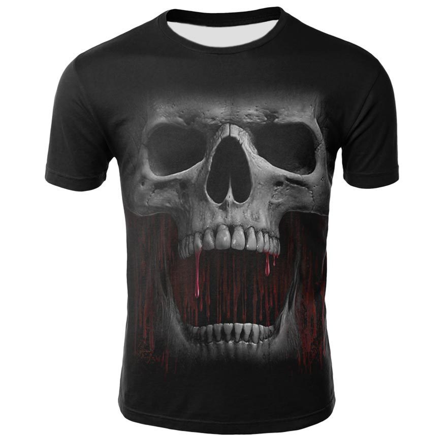 Skull 3d Digital Print T-shirt