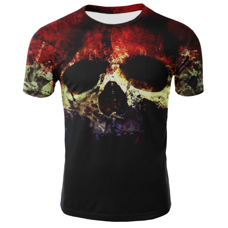 Skull 3d Digital Print T-shirt