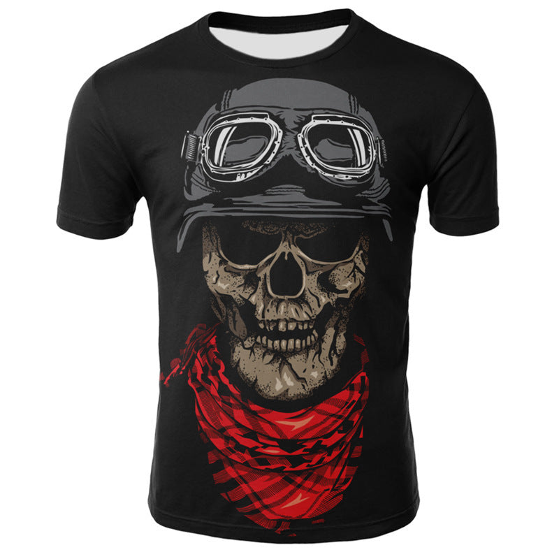 Skull 3d Digital Print T-shirt
