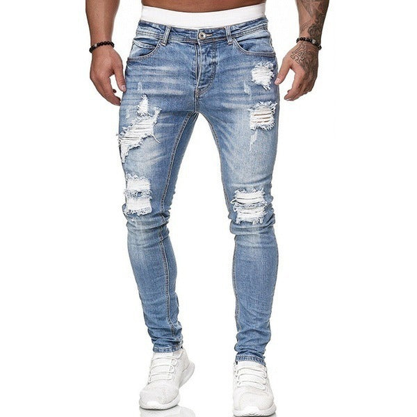 Ripped White Slim Denim Jeans