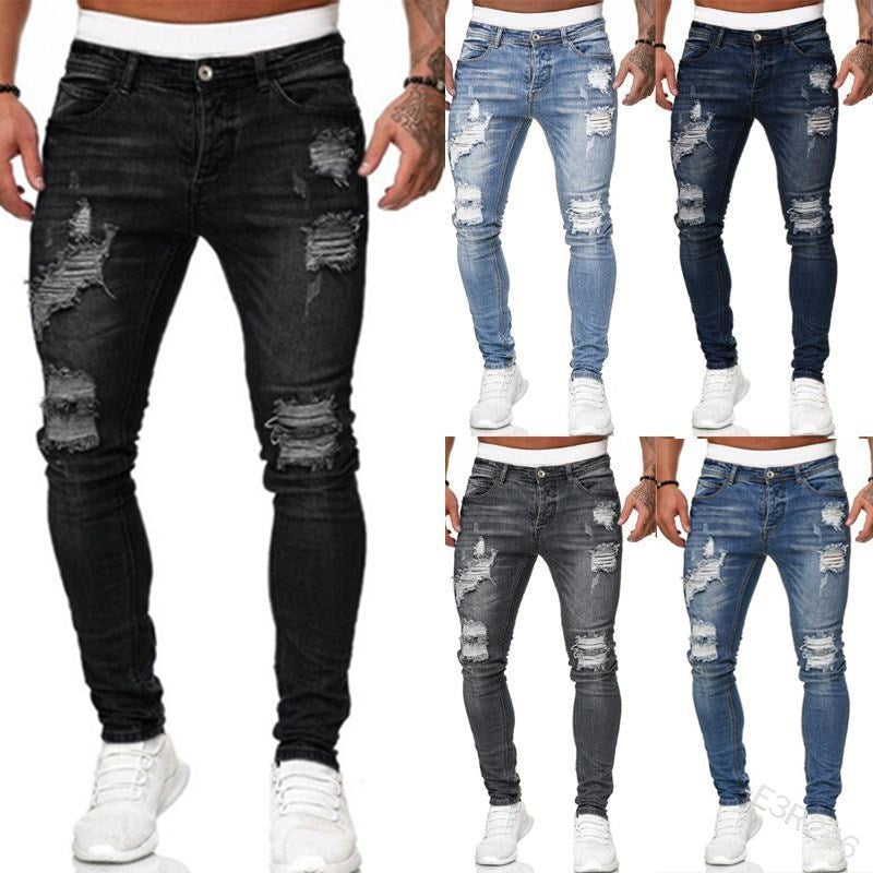 Ripped White Slim Denim Jeans