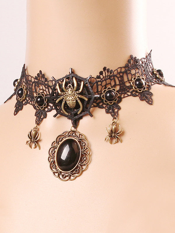 Lace Spider Necklace