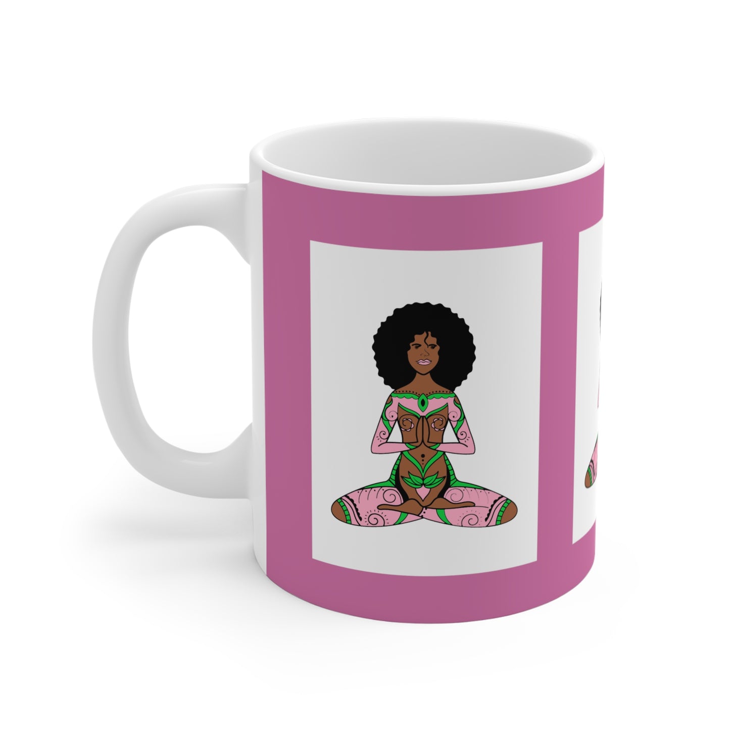 Pink & White Mug 11oz