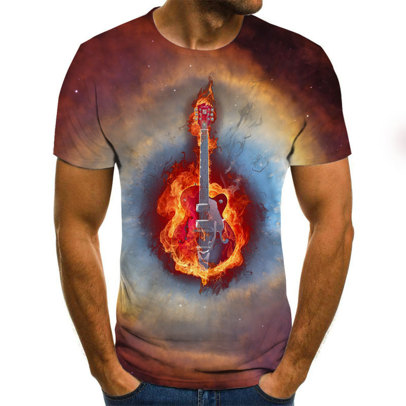 Guitar 3D digital print T-shirt