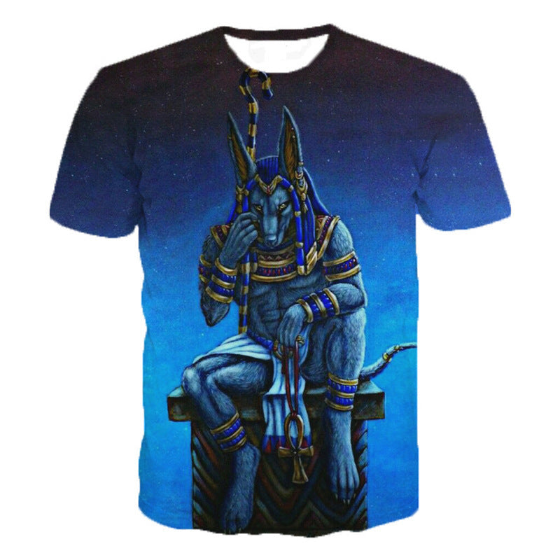 Egyptian print short sleeve T-shirt