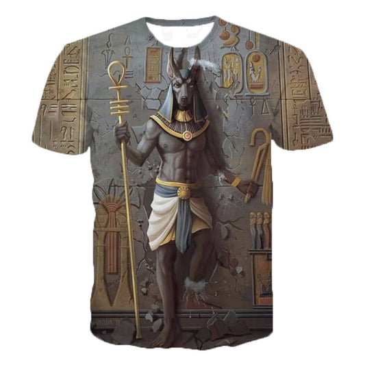 Egyptian print short sleeve T-shirt