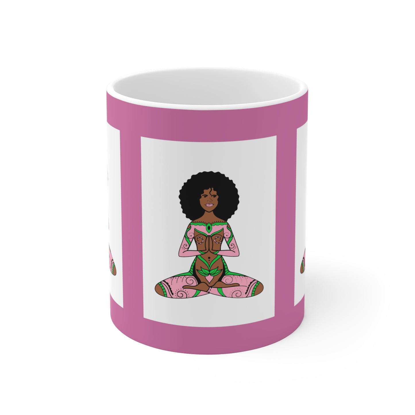 Pink & White Mug 11oz