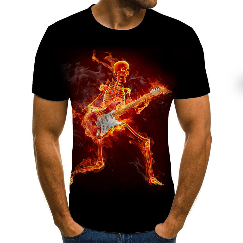 Guitar 3D digital print T-shirt