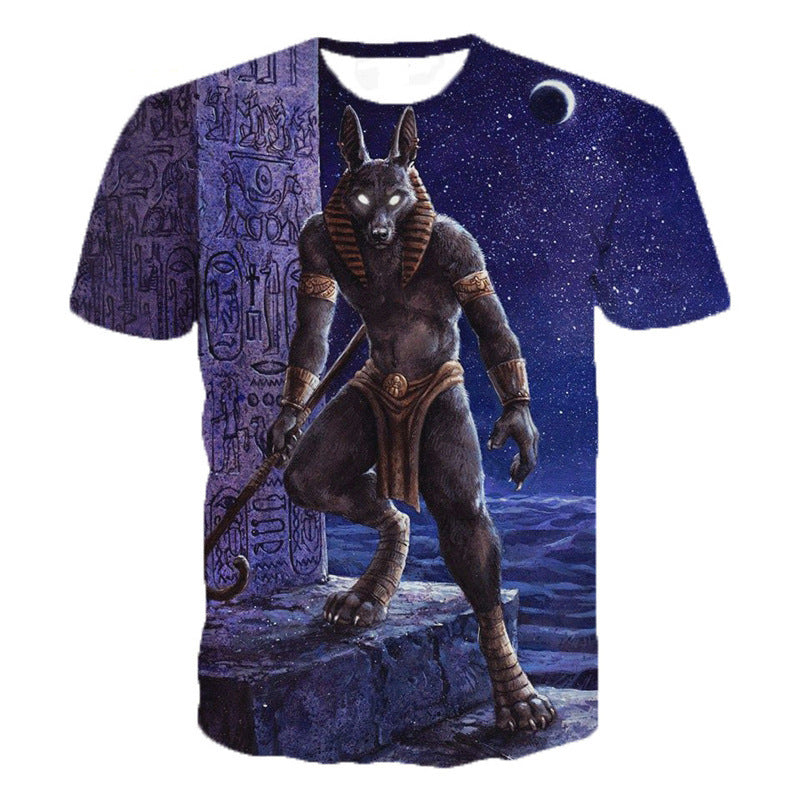 Egyptian print short sleeve T-shirt