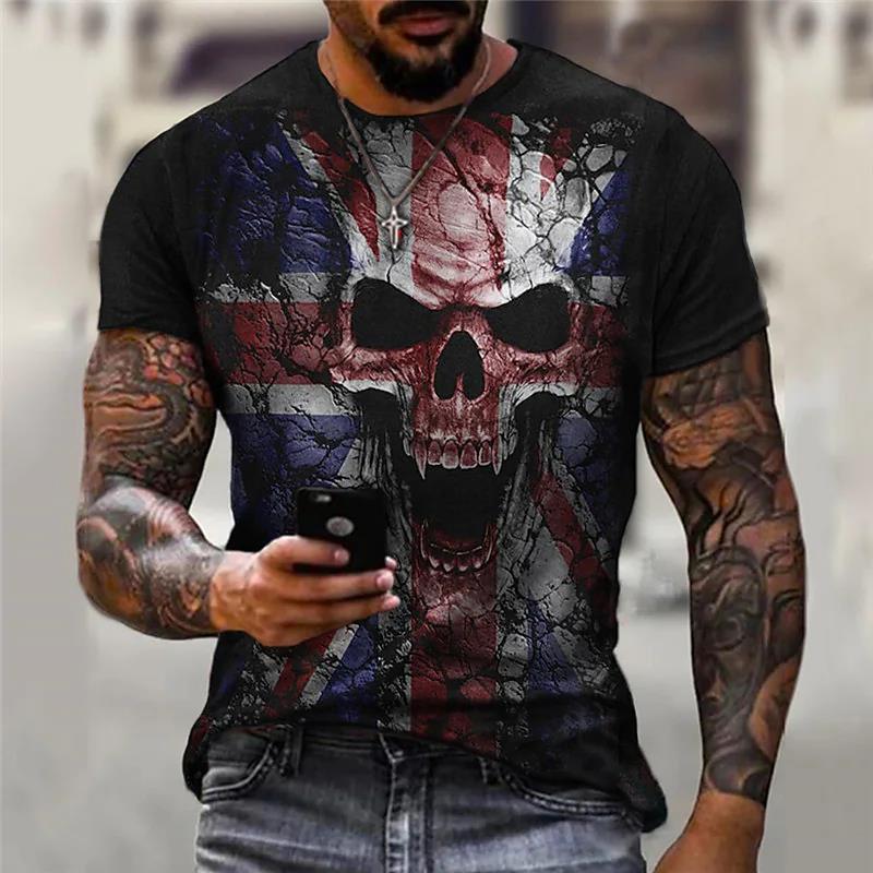 Skeletal 3D Print Short Sleeve T-shirt