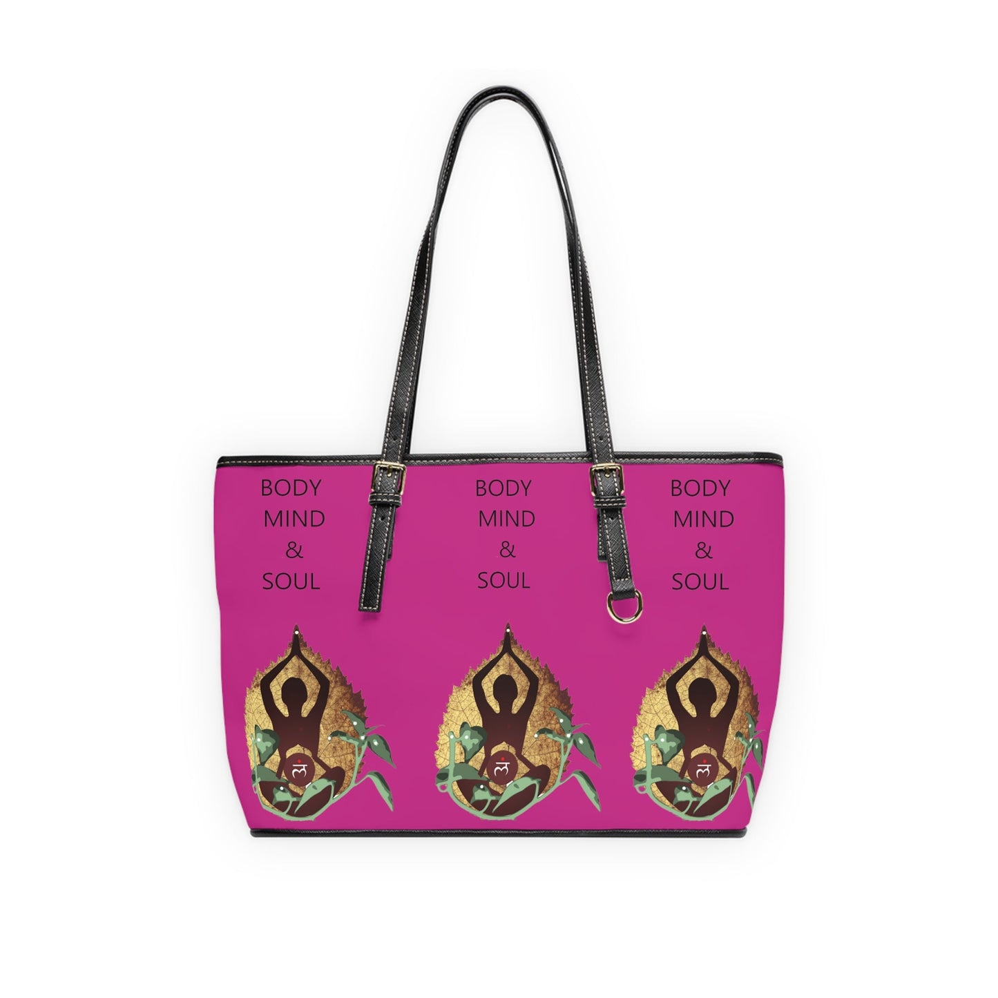Pink PU Leather Shoulder Bag