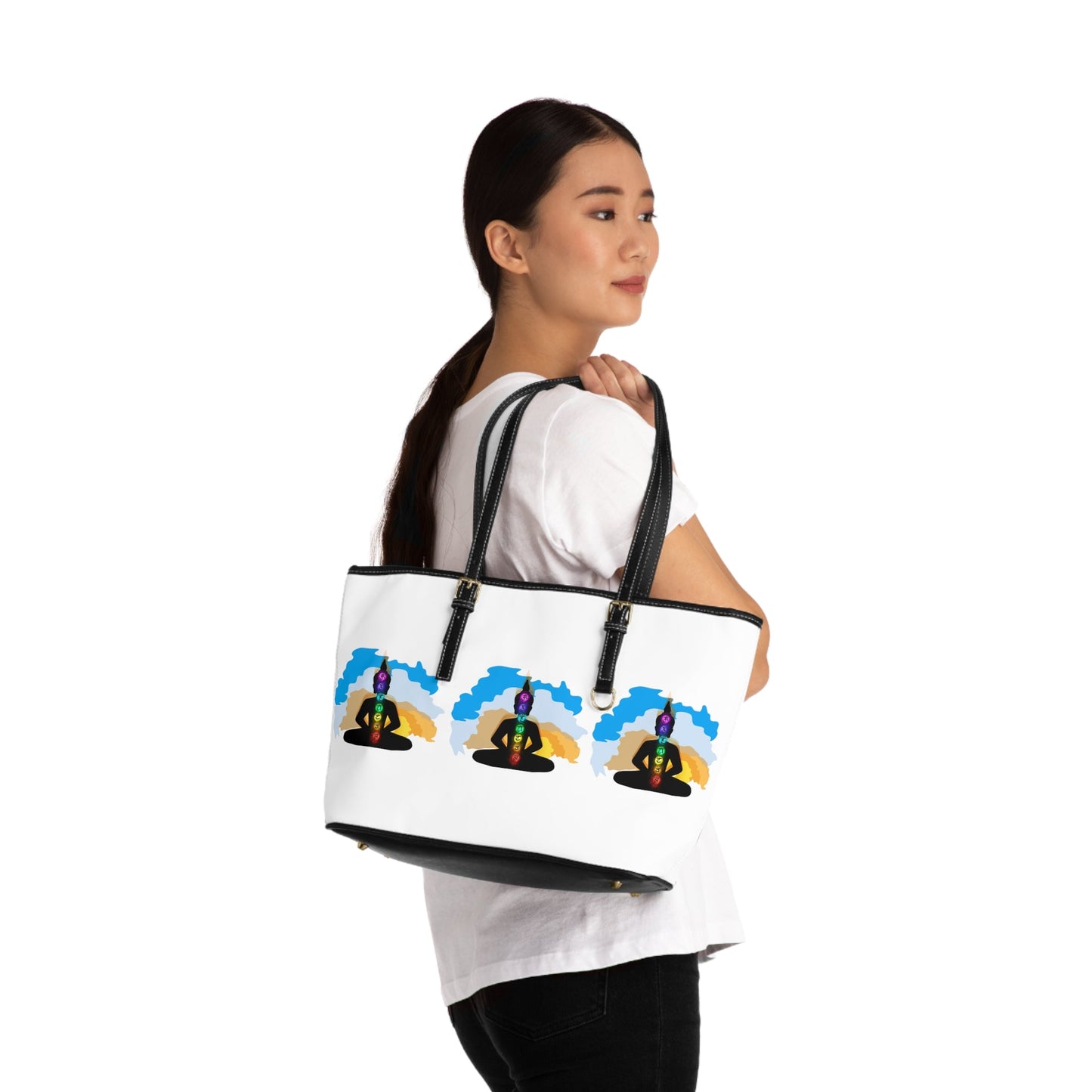 White PU Leather Shoulder Bag