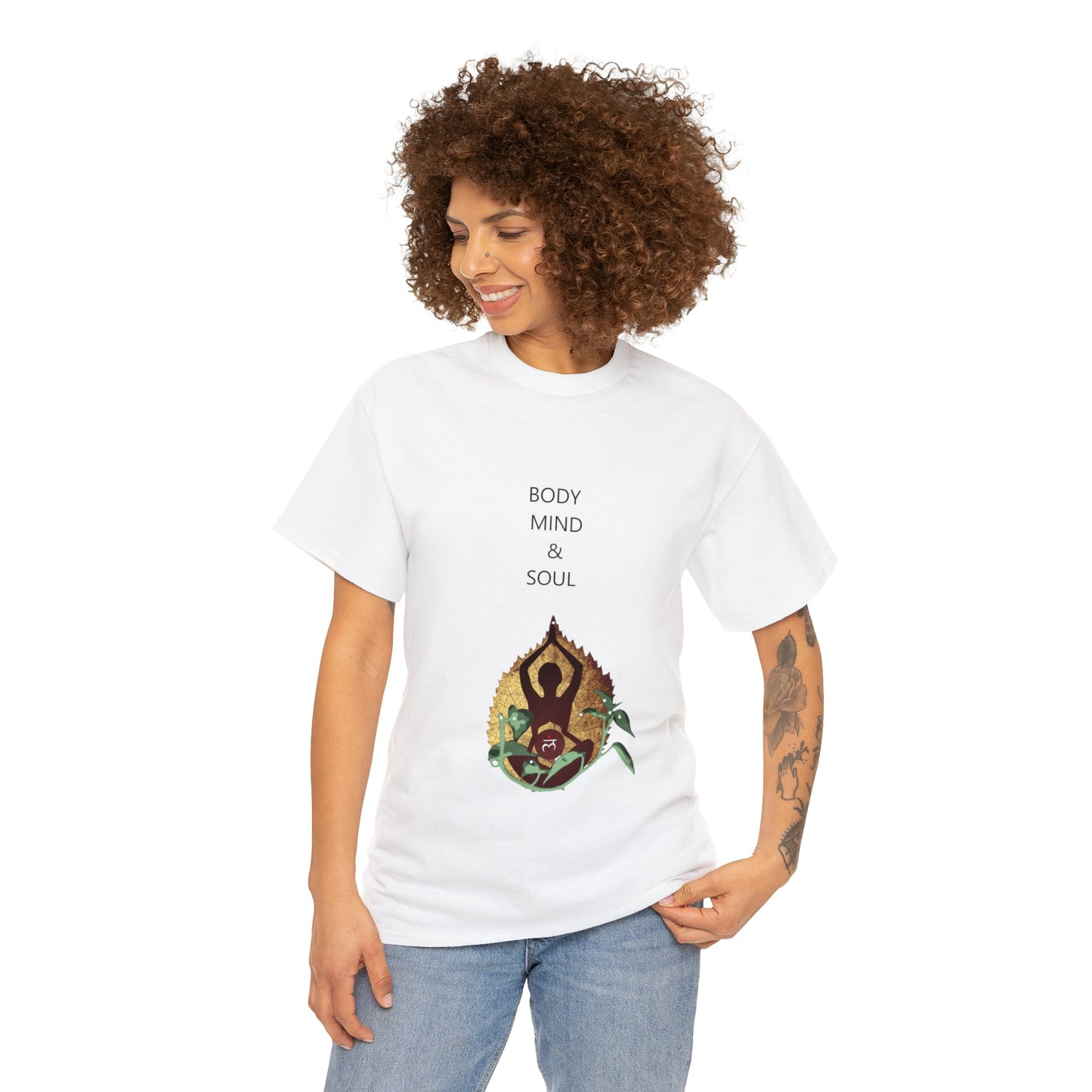 "Body Mind & Soul" Unisex Heavy Cotton Tee