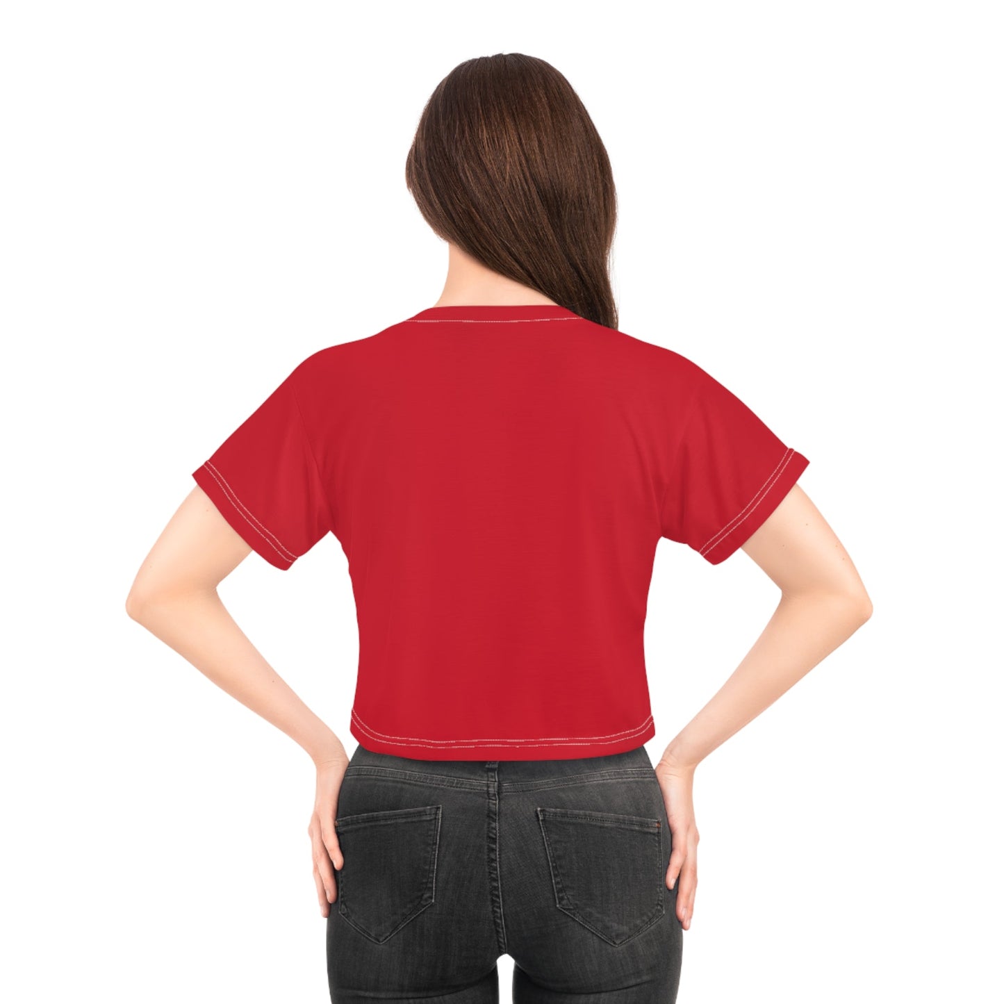 Mind Body Soul Red Crop Tee
