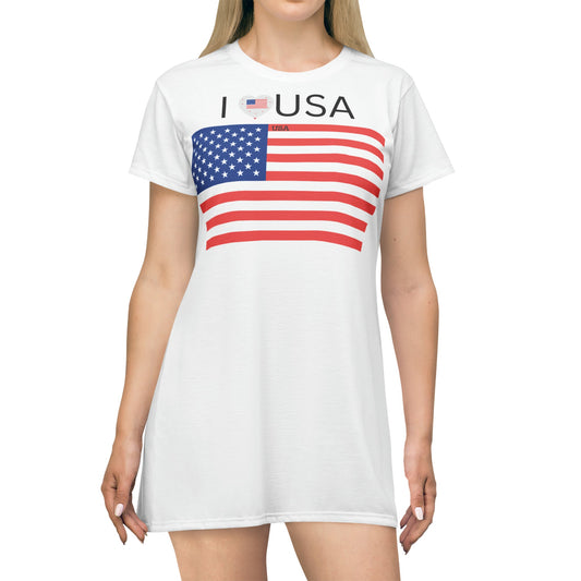 USA T-Shirt Dress (AOP)