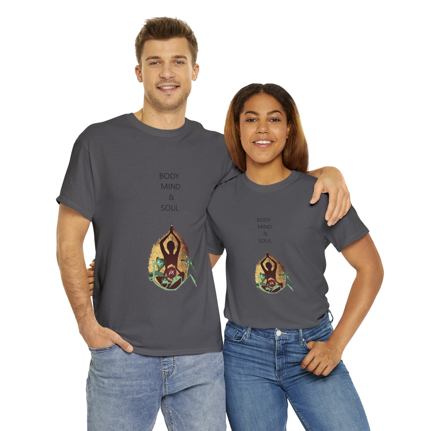 "Body Mind & Soul" Unisex Heavy Cotton Tee