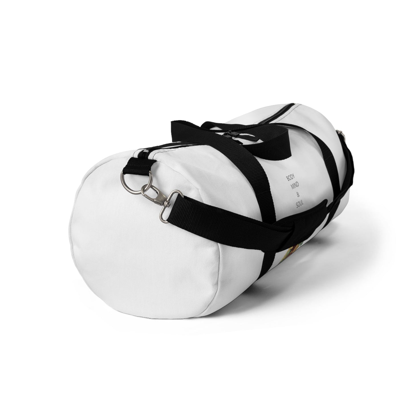 White Body Mind & Soul Duffel Bag