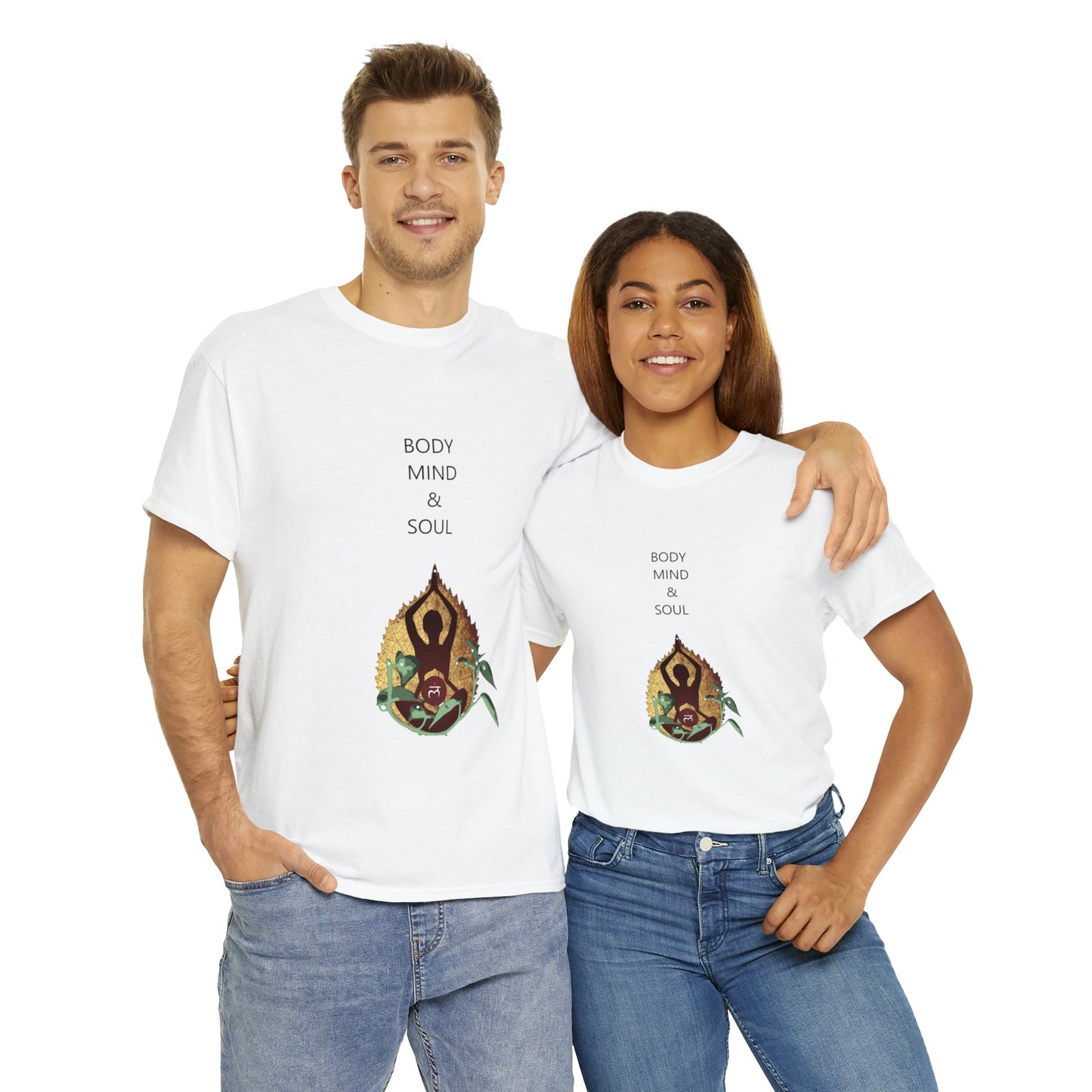 "Body Mind & Soul" Unisex Heavy Cotton Tee