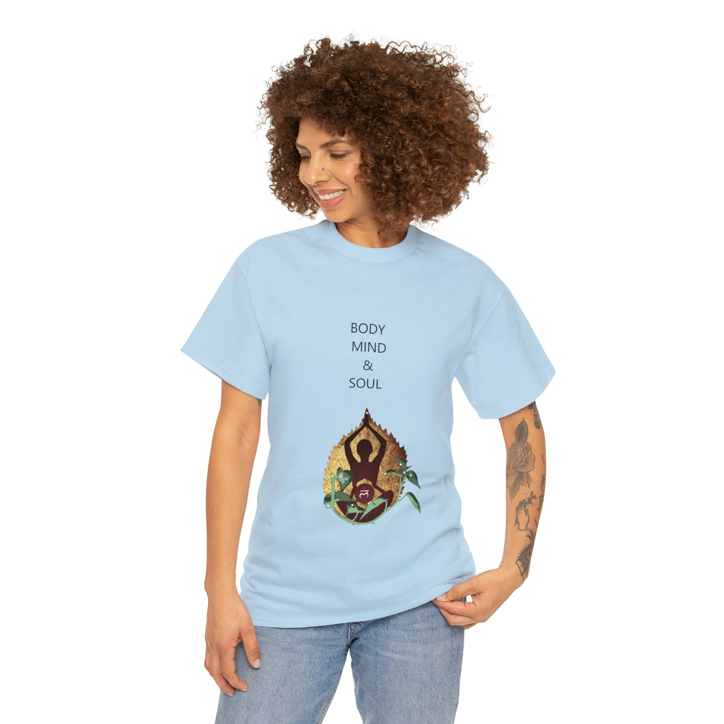 "Body Mind & Soul" Unisex Heavy Cotton Tee