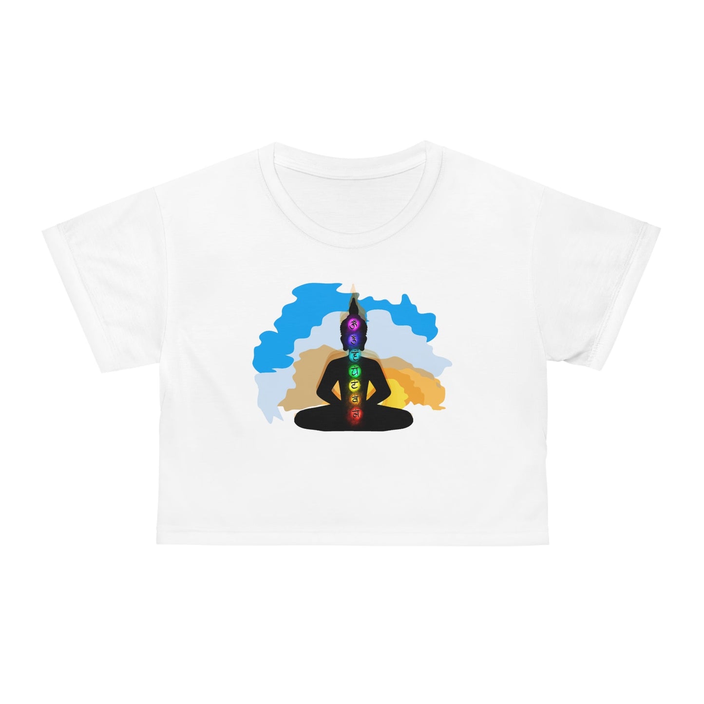 White Crop Tee (AOP)