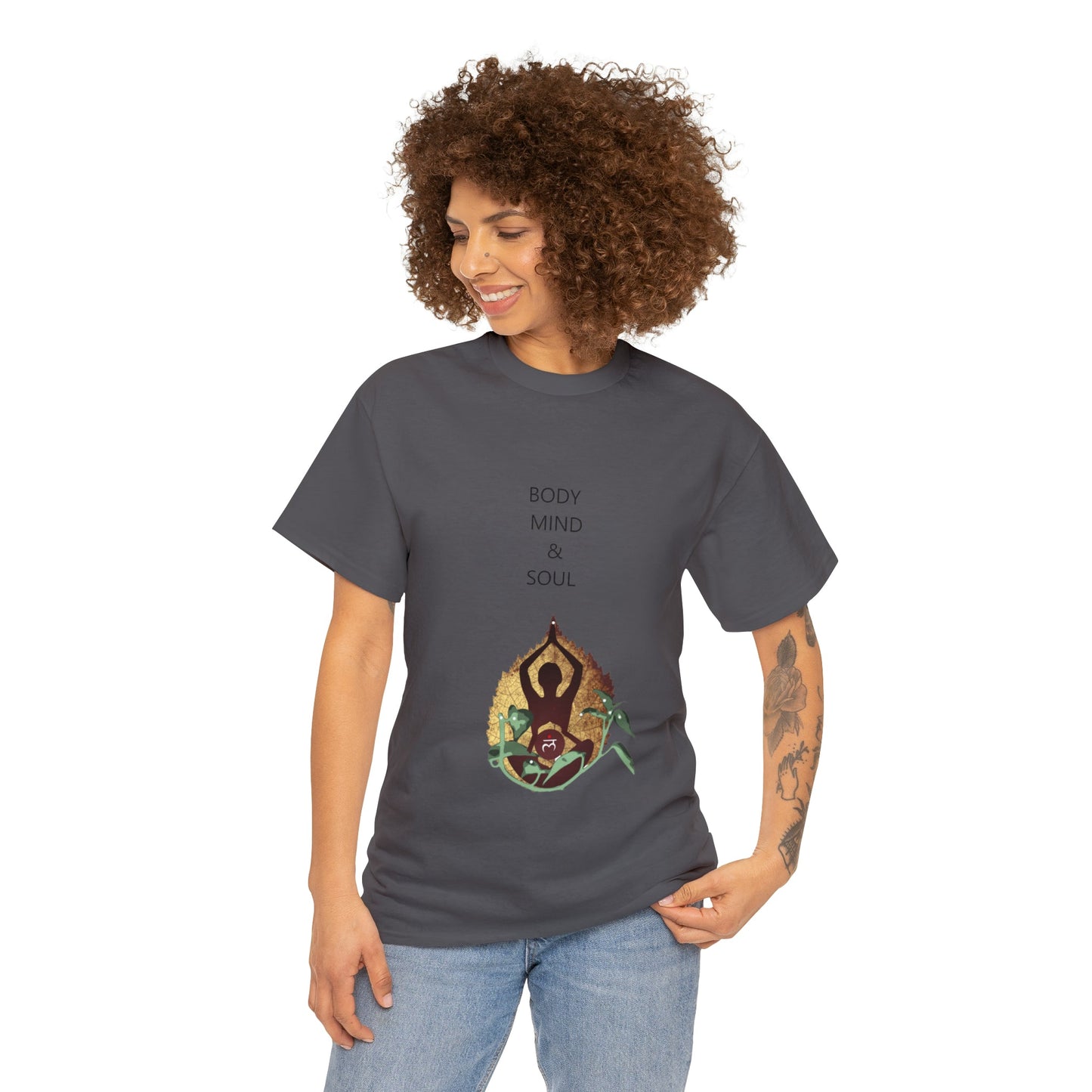 "Body Mind & Soul" Unisex Heavy Cotton Tee