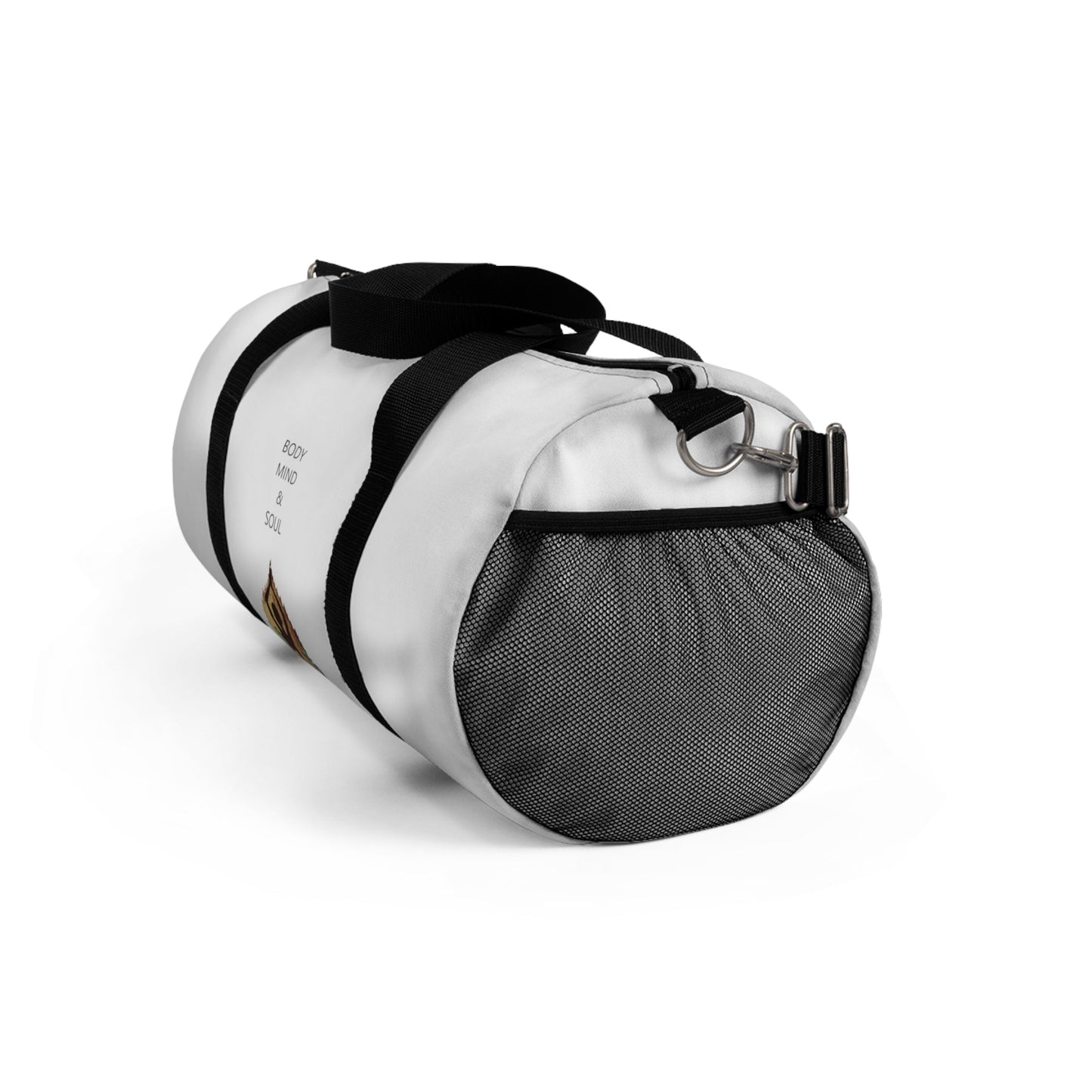 White Body Mind & Soul Duffel Bag