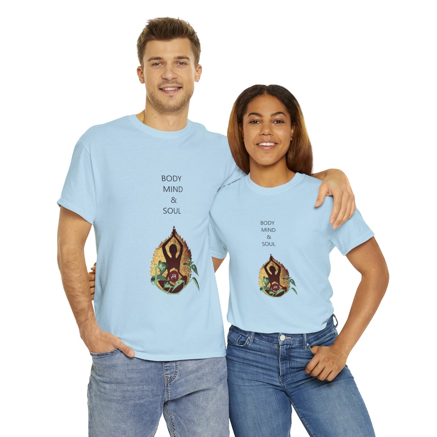 "Body Mind & Soul" Unisex Heavy Cotton Tee