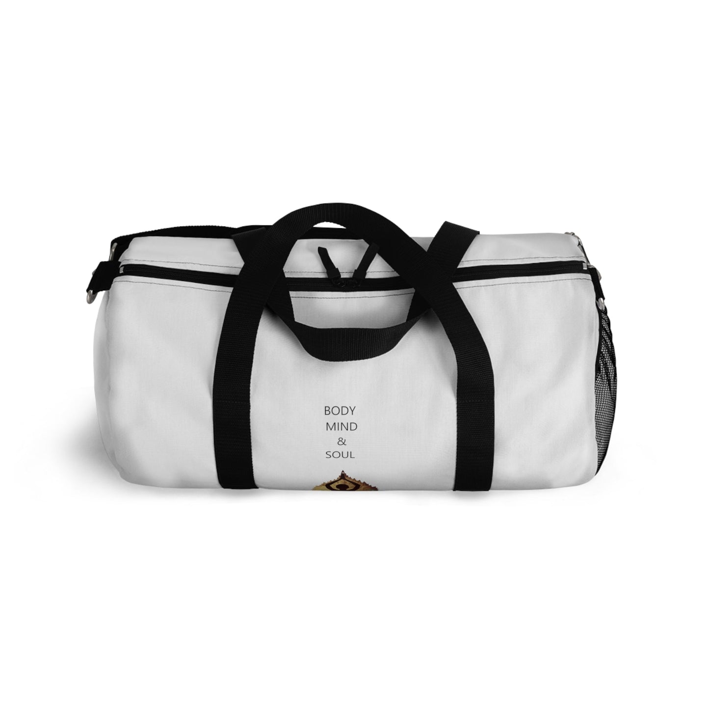 White Body Mind & Soul Duffel Bag