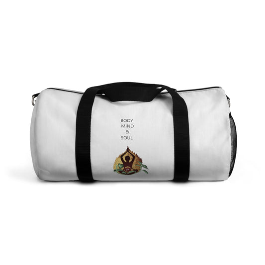 White Body Mind & Soul Duffel Bag