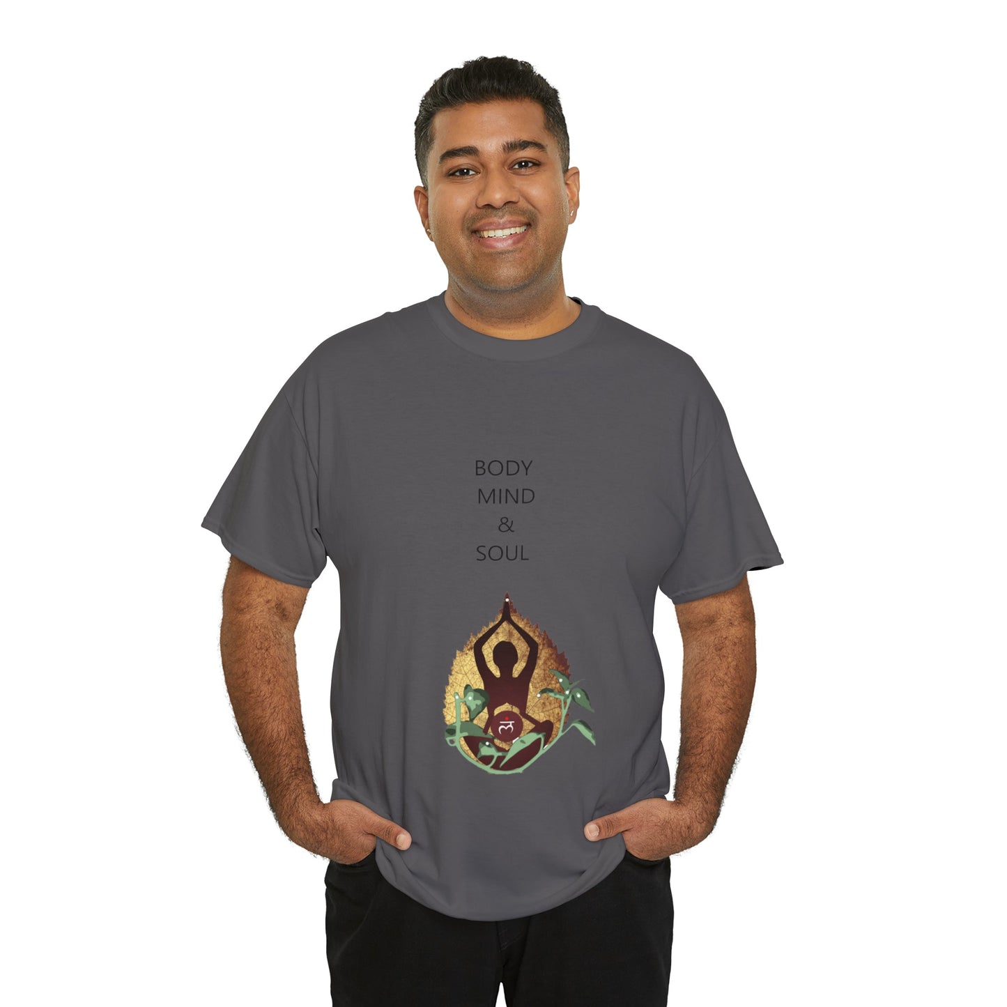 "Body Mind & Soul" Unisex Heavy Cotton Tee