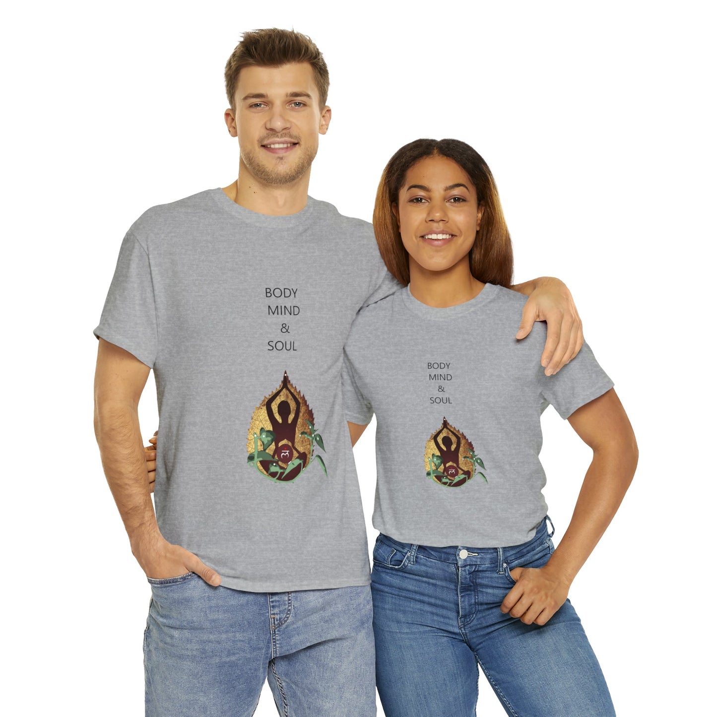 "Body Mind & Soul" Unisex Heavy Cotton Tee