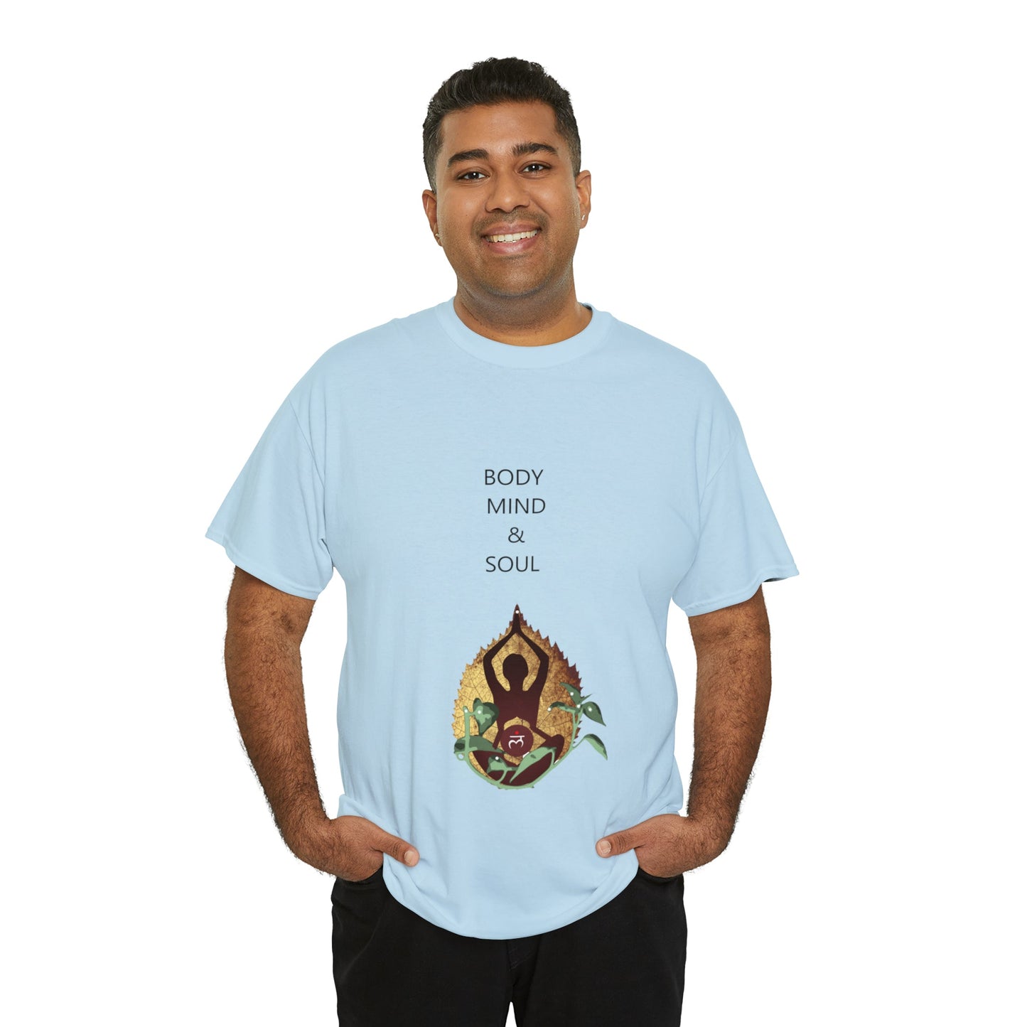 "Body Mind & Soul" Unisex Heavy Cotton Tee